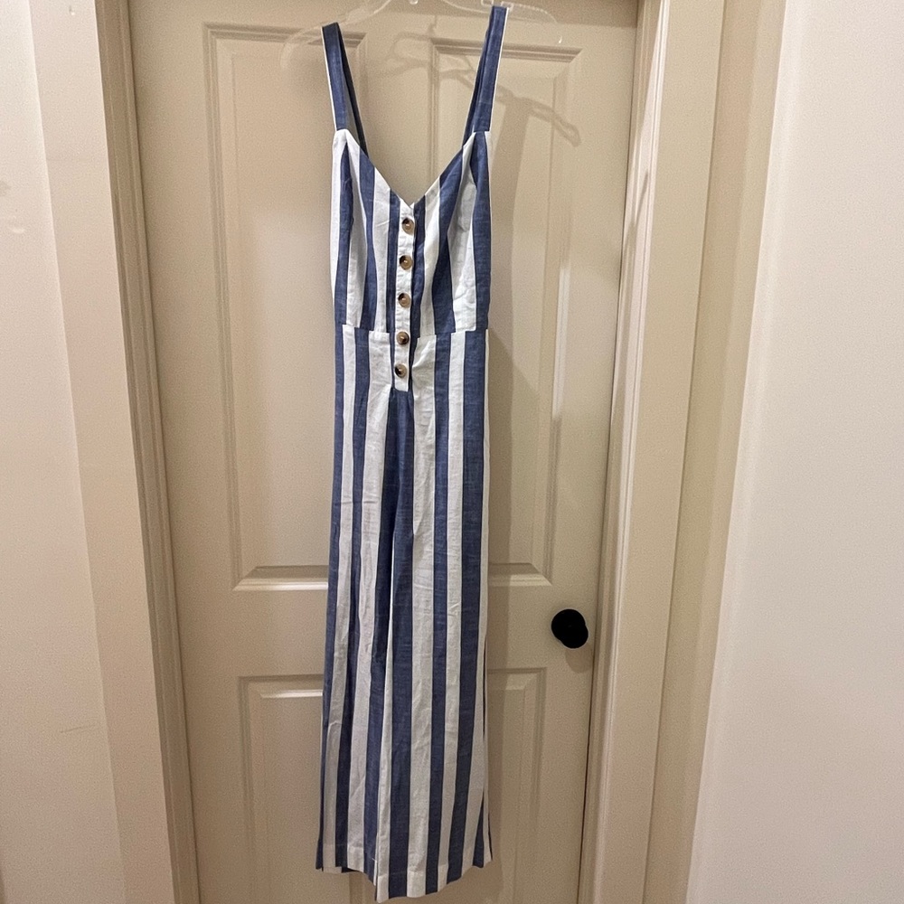 LAST CHANCE PRICE DROP Striped Romper w/ Tie Back